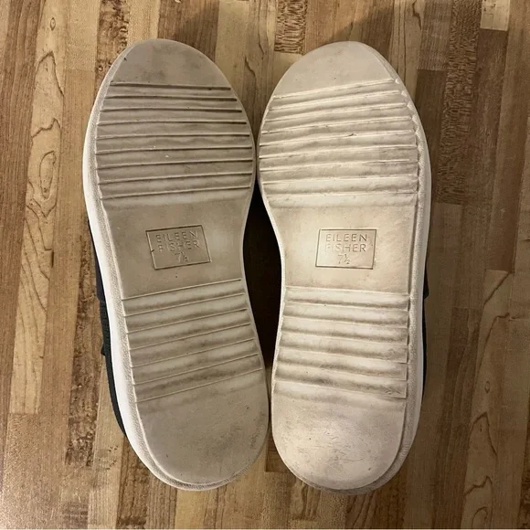 Eileen Fisher Dark Gray Stretch Fit Slip On Sneakers Shoes Size 7.5 - Picture 6 of 10